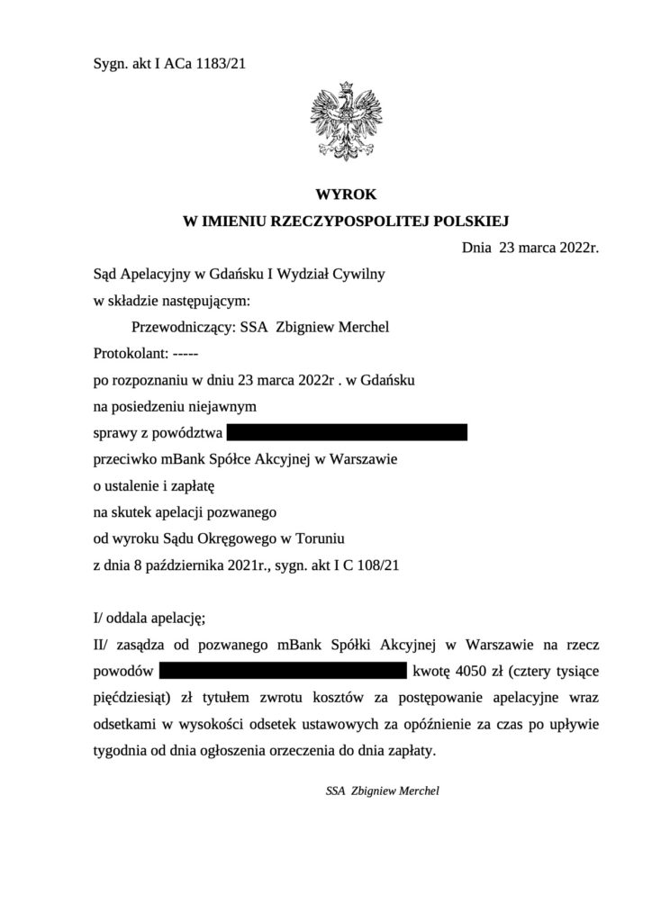 Pomoc frankowiczom Władysławowo. Kancelaria frankowa Szczecin.