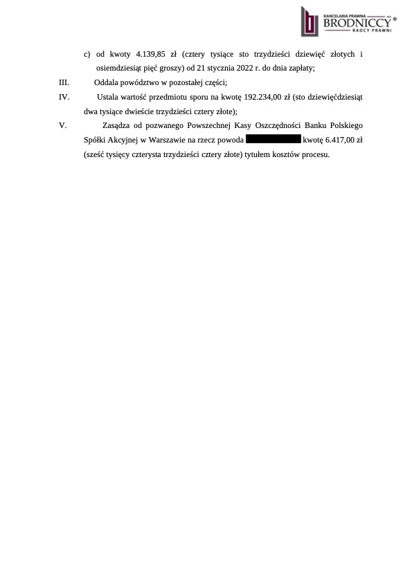 Własny Kąt hipoteczny wyrok. Umowa PKOBP nieważna. Unieważnienie umowy Własny Kąt2