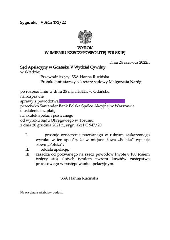 Aneks frankowy prawomocnie nieważny