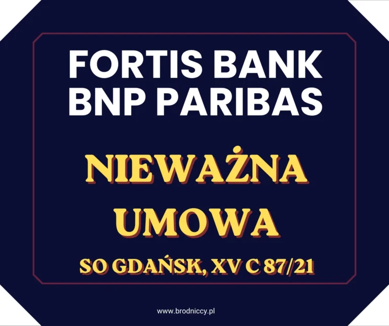 FORTIS-BANK-BNP-PARIBAS-nieważna-umowa-SO-Gdańsk