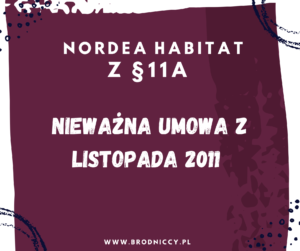 Nordea Habitat §11a, który nie wyjaśniał mechanizmu kursów