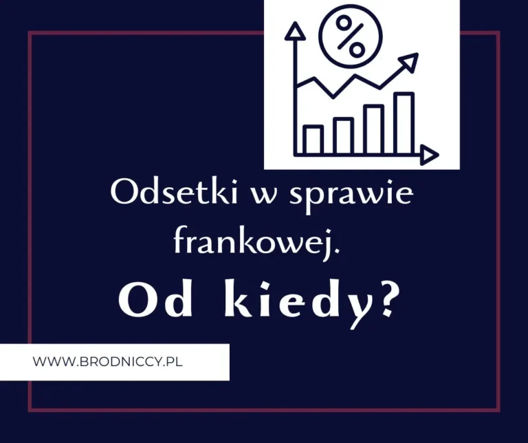 Odsetki w sprawie frankowej. Od kiedy