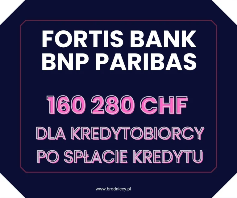 Fortis Bank BNP Paribas - wygrana Frankowicza po spłacie kredytu
