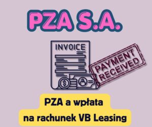 PZA a wpłata na rachunek VB Leasing