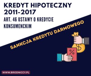Kredyt hipoteczny 2011-2017 Art. 46 ustawy o kredycie konsumenckim