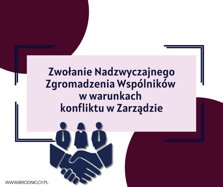 Zwołanie Nadzwyczajnego Zgromadzenia Wspólników w warunkach konfliktu w Zarządzie
