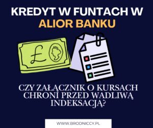 Kredyt w funtach w Alior Banku czy załącznik o kursach chroni przed wadliwą indeksacją