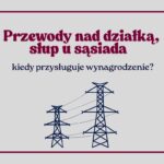 Przewody nad działką, słup u sąsiada - wynagrodzenie